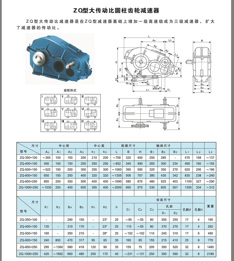 ZQD大速比减速机结构图