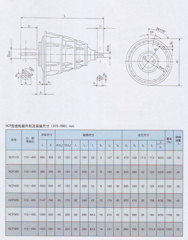 NCF行星齿轮减速器结构